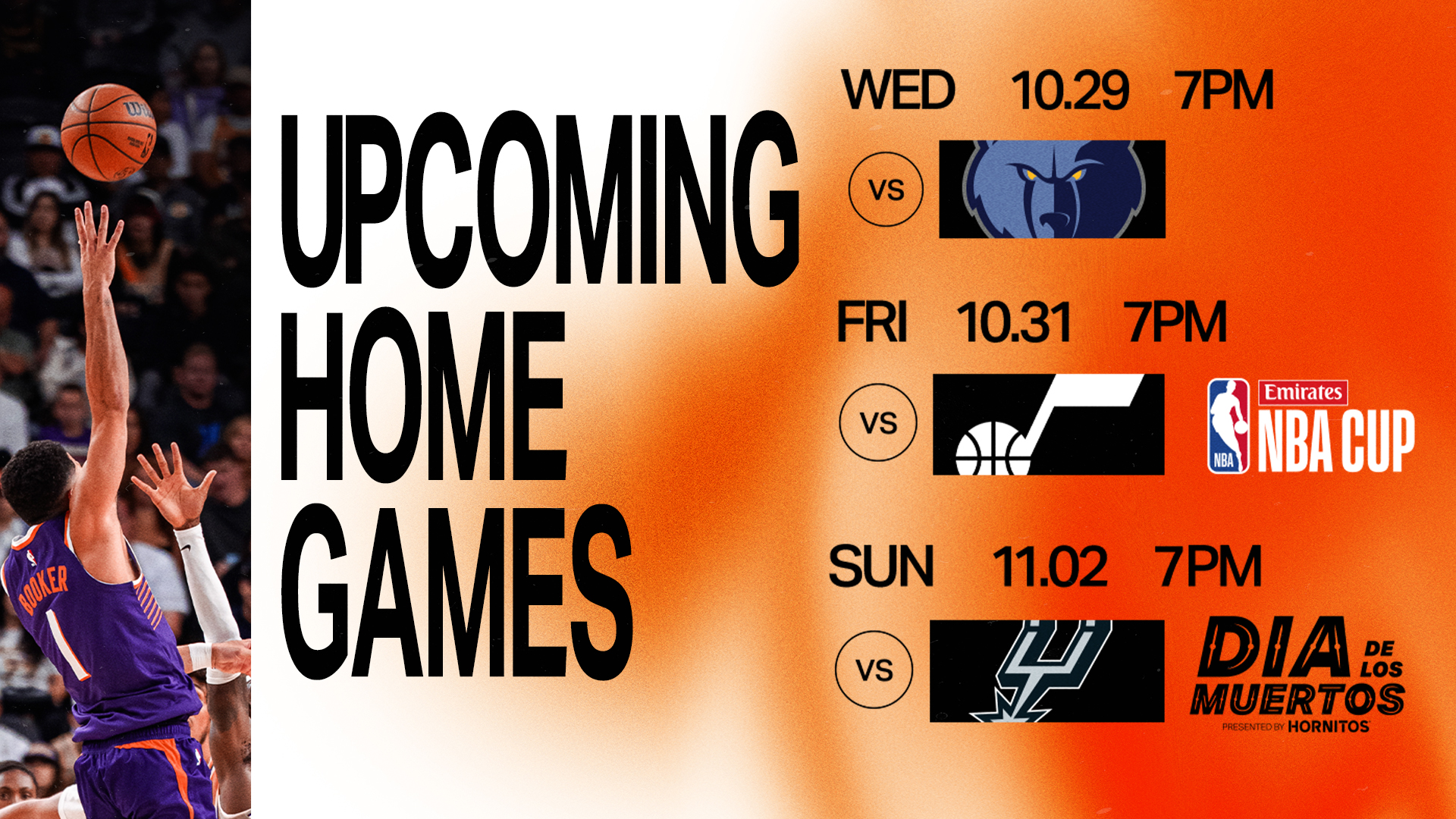 Upcoming Suns Home Games